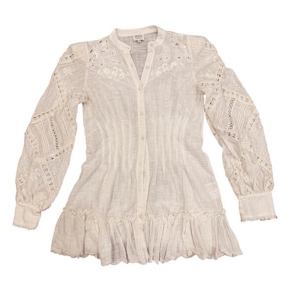 Hemant & Nandita Ruby Mini Dress Embroidered in White Cream size Small - Picture 2 of 12